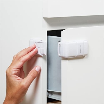 Picture of NORTH STATES 6184 Toddleroo by North States - Corner Drawer Locks for Baby Proofing: Child Proof Drawer Locks - 2 Pack - White (EA)
