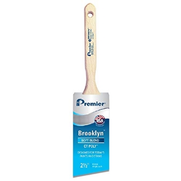 Picture of Premiertek.net, LLC 17292 Premier 17292 Brooklyn Soft Angle Paint Brush, Stainless Steel, 2-1/2 Inch (EA)
