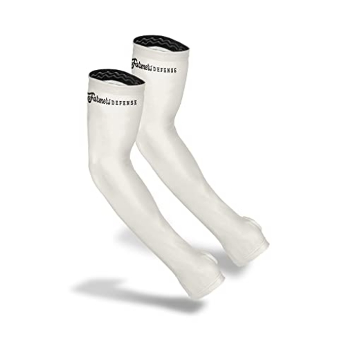 Picture of FARMERS DEFENSE SLV-CRM-SM FARMER'S DEFENSE Sleeves | UV Cooling Sleeves for Sun Protection | Premium Anti-Scratch Arm Guard Sleeve for Skin - for Gardening Harvesting Sports Outdoors | Unisex | Cream - S/M (PK-3-EA)