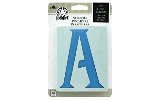 Picture of PLAID ENTERPRISES INC 28874 Plaid 4 in. Card Stock Letters Stencil 48 pk (PK-3-EA)