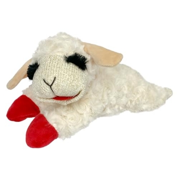 Picture of Multipet International 48376 Multipet Mini Lamb Chop Officially Licensed, Plush, Squeak Pet Toy (White, 10') (EA)