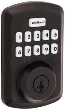 Picture of Kwikset 992500-003 Kwikset 9250TRS-11PS Transitional Powerbolt 2 Electronic SmartCode Deadbolt SmartKey with RCAL Latch and RCS Strike Venetian Bronze Finish (EA)