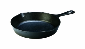 Picture of Lodge Cast Iron L6SK3 Lodge 9 Inch Cast Iron Pre-Seasoned Skillet – Signature Teardrop Handle - Use in the Oven, on the Stove, on the Grill, or Over a Campfire, Black (PK-3-EA)