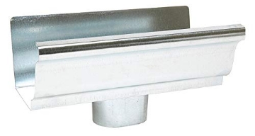 Picture of AMERIMAX 15010 Amerimax 4.5 in. H x 4.5 in. W x 8 in. L Metallic Galvanized Steel K Gutter Drop Outlet (EA)
