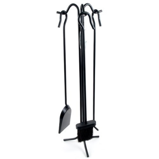 Picture of PANACEA PRODUCTS 15046 Open Hearth Panacea Black Matte Steel Fireplace Tool Set (EA)