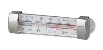 Picture of TAYLOR PRECISION PRODUCTS 5925N Taylor Large Tube Analog Refrigerator and Freezer Kitchen Thermometer with Suction Cups, Temperature Monitor for Fridge or Freezer, Easy to Read (EA)