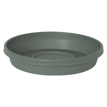 Picture of Bloem, Lcc. STT1241 Bloem Terra Resin Saucer Tray: 9.25" Bottom Width - Basil Green - Matte, Durable, Ribbed Bottom, Indoor and Outdoor, Fits 12" Terra Pots (EA)