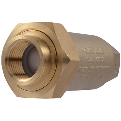 Picture of Cash Acme BF13434 Cash Acme 3/4 Inch BF1 Dual Check Valve with Female Unions, Brass Plumbing Fitting, BF13434 (EA)