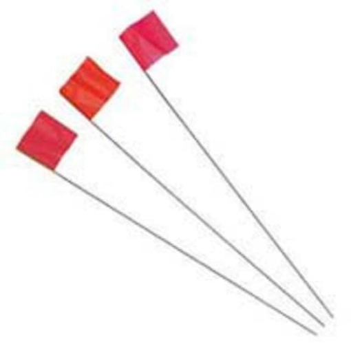 Picture of CH Hanson 15080 IRWIN Marking Flags, 2.5-Inch x 3.5-Inch x 21-Inch, Red, 100-Pack (2034207) (EA)