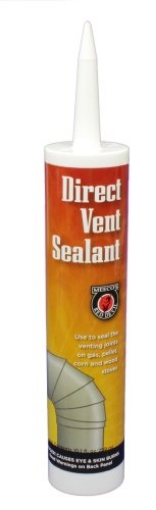 Picture of MEECO'S 615 Meeco's Red Devil 615 Black Direct Vent Sealant - High-Temp Fireplace & Stove Sealant for Fireboxes & Venting Joints (10.1 fl oz Cartridge) - Withstands Up to 1100°F - Made in The USA (EA)