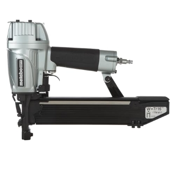 Picture of METABO HPT N5008AC2M Metabo HPT 7/16" Standard Crown Stapler, Pro-Preferred Pneumatic Power Nailers, Construction Tool for Roof Decking & Subfloor Install, 16 Gauge Power Stapler, 1" to 2" Crown Staples, N5008AC2 (EA)