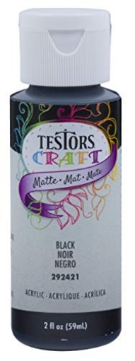 Picture of Rustoleum 292421A Testors 292421A 2 oz Black Matte Acrylic Paint (EA)