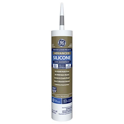 Picture of HENKEL LOCTITE 2813704 GE GE5008 Silicone 2+ Window and Door Caulk 10.1 oz Tube Light Grey (PK-12-EA)
