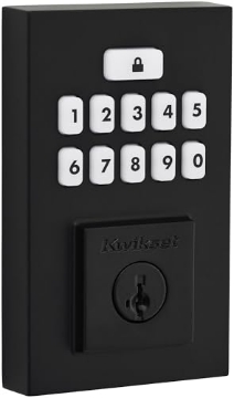 Picture of Kwikset 992600-006 Kwikset 9260CNT-514S Contemporary SmartCode Keypad Electronic Deadbolt SmartKey Matte Black Finish (PK-2-EA)