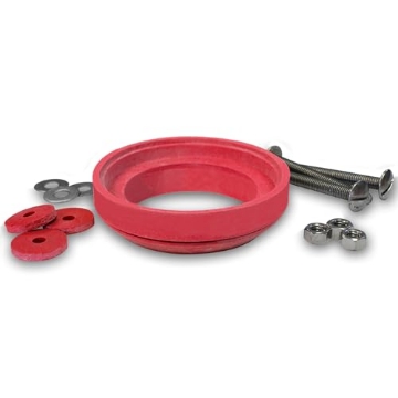 Picture of Korky 481BP Korky 481BP Universal Toilet Tank To Bowl Gasket & Hardware Kit - Fits Most 3-Inch, 2-Piece Toilet Tanks - Made in USA , Red , Large (3") (EA)