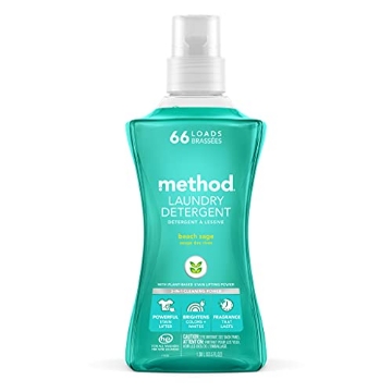Picture of Method Products, Inc 01489EA Method Liquid Laundry Detergent; Beach Sage Scent, Stain Remover; ; 66 Loads per 53.5 oz Bottle; (Pack of 1) (CT-4-EA)