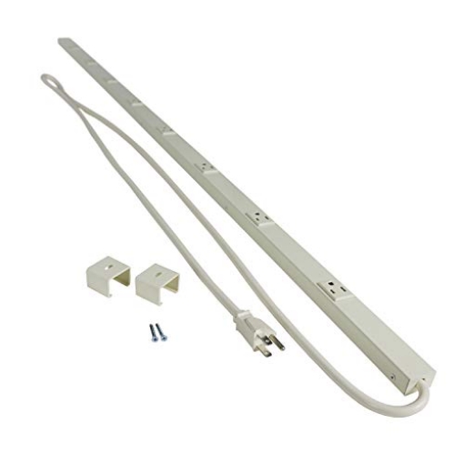 Picture of LEGRAND AV PM48C Legrand - Wiremold Wall Mount, Ivory Under Counter, 52" Kitchen, 8 Outlet Power Strip to Use as Workshop, PM48C (EA)