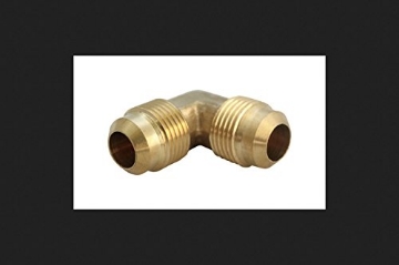 Picture of JMF COMPANY 4506101 90-Degree Flared Elbow Connector - 5/16 Flare X 5/16 Flare, Yellow Brass (PK-10-EA)