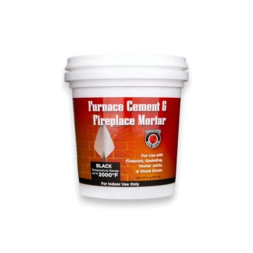 Picture of MEECO'S 1333 Meeco's Red Devil 1333 Black Furnace Cement & Fireplace Mortar - High-Temperature Silicate Cement for FireBrick, Gasketing, Mortar Joints & Wood Stoves (16 fl oz) - Ready to Use - Made in The USA (EA)