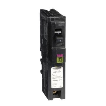 Picture of Square D HOM115PDFC Square D by Schneider Electric Square D - HOM115PDFC Homeline Plug-On Neutral 15 Amp Single-Pole Dual Function (CAFCI and GFCI) Circuit Breaker, (EA)