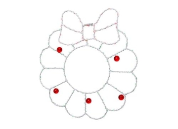 Picture of Celebrations 15WBHA LED Lighted Wreath and Bow Window Silhouette, Double Sided, Indoor/Outdoor (EA)
