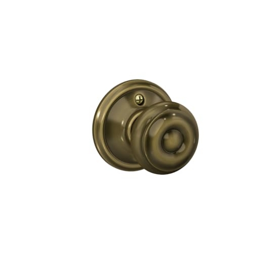 Picture of Ingersoll Rand F170 GEO609 Schlage F170 GEO 609 Georgian Door Knob, One Sided Non-Turning Dummy Door Handle, Antique Brass (EA)