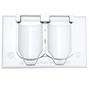 Picture of SIGMA ENGINEERED SOLUTIONS 14245WH Sigma Engineered Solutions 14245WH 1-Gang Horizontal Duplex Weatherproof Cover, White (EA)