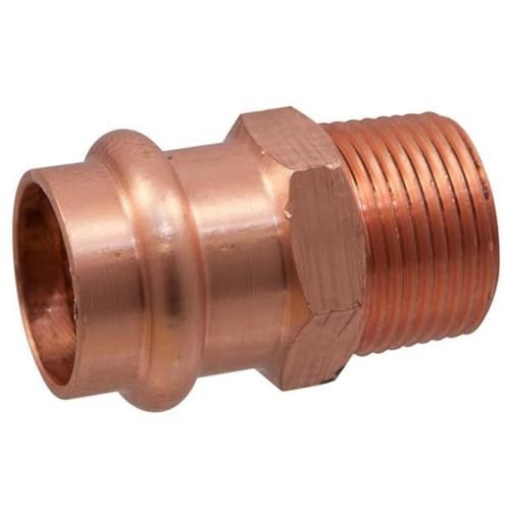 Picture of NIBCO INC 9030601PCCP NIBCO 4010579 0.5 Press x 0.5 in. MIP Copper Adapter (EA)