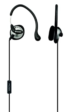 Picture of Koss KSC22I Koss KSC22I Ultra Lightweight Sport Ear-Clip Headphones, Black/Silver (EA)