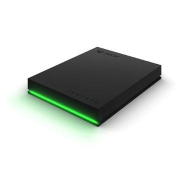 Picture of Seagate Retail STKX4000402 Seagate Game Drive for Xbox 4TB External Hard Drive Portable HDD - USB 3.2 Gen 1, Black with built-in green LED bar , Xbox Certified, 3 year Rescue Services (STKX4000402) (EA)