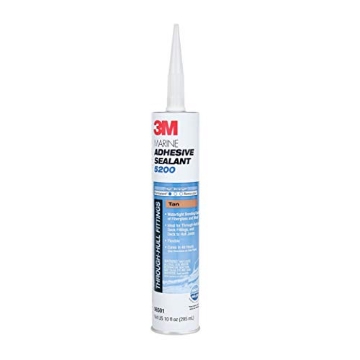 Picture of 3M 6501 3M Marine Adhesive Sealant 5200 (06501) Permanent Bonding and Sealing for Boats and RVs Above and Below the Waterline Waterproof Repair, Tan, 10 fl oz Cartridge (EA)