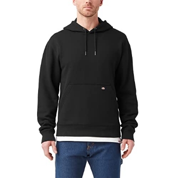 Picture of WILLIAM H. HARVEY COMPANY TW22BKBKL Dickies Mens Wordmark Dwr Pullover Fleece Hooded Sweatshirt, Knit Black, Large US (EA)