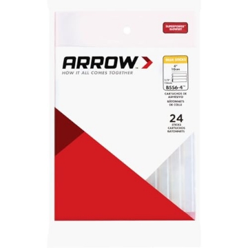 Picture of ARROW FASTENER CO LLC BSS6-4 Arrow BSS-6 All Purpose Slow Set Mini Glue Sticks For Hot Glue Guns, Use for High Temp and Low Temp Crafting, Hobbies, and General Repair Projects, 4-Inch by 1/2-Inch, Clear, 24 Count (EA)