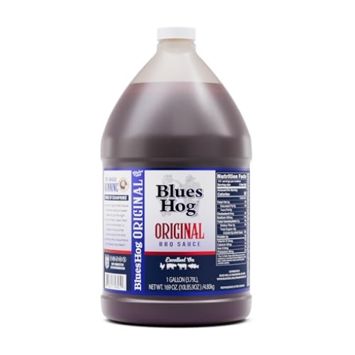 Picture of BLUES HOG LLC CP90774 Blues Hog Original Barbecue Sauce, Sweet & Peppery BBQ Sauce, Gluten-Free, Award-Winning Barbeque Sauce, Made in the USA, 128 oz (EA)