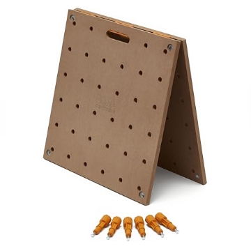 Picture of Bora CK22T Bora Centipede Workbench Table Top For Bora Centipede Work Stand Saw Horses - 24" x 48" - Includes Wood Top with 3/4" Dog Holes + 6 Quick-Twist Lock Handles for Portable, Temporary Work Bench, CK22T (EA)