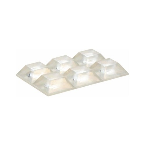 Picture of MAGIC CHEF 78221 Magic Sliders Vinyl Bumper Pads Clear Square 3/4 in. W x 3/4 in. L 6 pk Self Adhesive - Case of: 66 (PK-6-EA)