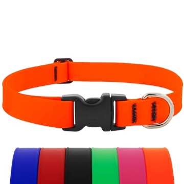 Picture of Lupine Collars & Leads 28553 LupinePet Waterproof Splash Dog Collar, Neon Orange, 1-inch Wide, adjusts 16-28", Made with BioThane (EA)