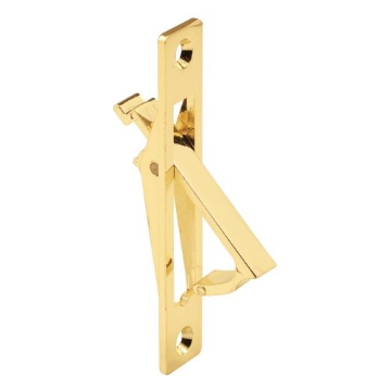 Picture of Prime N 6768 Prime-Line 161496 Pocket Door Flush Edge Pull, Polished Brass, Fasteners included (Single Pack) (EA)