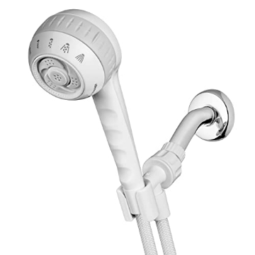Picture of Waterpik SM-651E Waterpik Original Massage Shower Head Handheld Spray with 5-Foot Hose, Includes Massaging Sprays and 6 Modes, DIY Easy Installation, 1.8 GPM, White, SM-651E (EA)