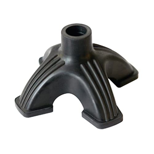 Picture of CAREX HEALTH BRANDS FGA70800 0000 Carex Self Standing Sturdy Non-Slip Rubber, Stabilizing Four Pronged Cane Tip, Quad Cane Base Won't Scuff Floors, Adds Stability to Your Walking, Black (EA)