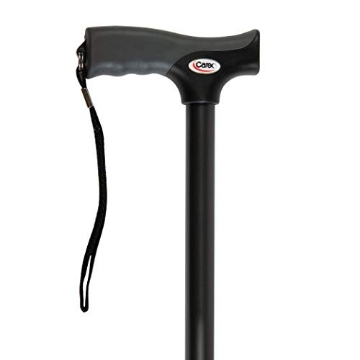 Picture of CAREX HEALTH BRANDS FGA52000 0000 Carex Soft Grip Walking Cane - Height Adjustable Cane with Wrist Strap - Latex Free Soft Cushion Handle, Black Cane, Walking Cane for Women and Walking Cane for Men (EA)