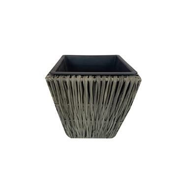 Picture of Infinite Peripherals 106533S Infinity 7009949 11 x 11 x 11 in. Plastic Wicker Planter44; Gray (EA)
