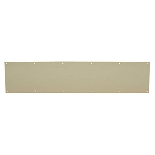 Picture of Ingersoll Rand SC8400PA3 6X34 Schlage Lock Company SC8400PA3 6X34 H.B. Ives Kick Plate 6 x 34" Bright Brass Finish Aluminum For Use On Wood Or Metal Doors (EA)