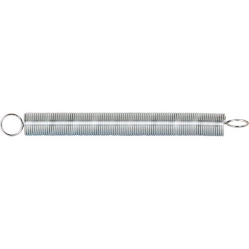 Picture of Prime SP 9622 Prime-Line SP 9622 Extension Spring, Spring Steel Construction, Nickel-Plated Finish, 0.054 GA x 5/8 In. x 6-1/2 In., Closed Single Loop, (2 Pack) (EA)