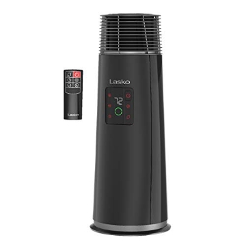 Picture of Lasko CT24362 Lasko 360-Degree Oscillating Ceramic Tower Heater for Home with Tip-Over Safety, Adjustable Thermostat, Timer, Remote and 3 Speeds, 24 Inches, Black, 1500W, CT24362 (EA)