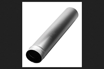 Picture of DEFLECTO DP243 Deflect-O Jordan 24 in. L x 3 in. Dia. Silver/White Aluminum Vent Pipe (PK-24-EA)