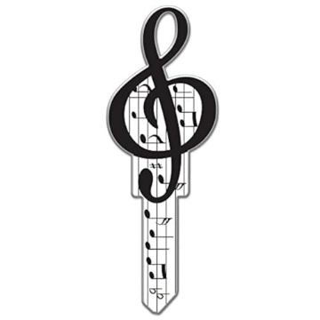 Picture of LUCKY LINE PRODUCTS INC B125S Lucky Line Music Lucky Line Key Shapes, Music, House Key Blank, SC1, 1 Key (B125S) (PK-5-EA)