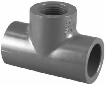 Picture of CHARLOTTE PIPE PVC084011200 Charlotte Pipe & Foundry Pvc084011200ha PVC Tee, 3/8" (EA)
