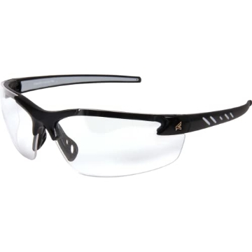 Picture of WOLF PEAK INTERNATIONAL,  INC DZ111-G2 Edge DZ111-G2 Zorge G2 Wrap-Around Safety Glasses, Anti-Scratch, Non-Slip, UV 400, Military Grade, ANSI/ISEA & MCEPS Compliant, 5.04" Wide, Black Frame / Clear Lens (EA)