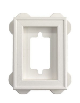 Picture of BUILDERS EDGE 130030002117 Builders Edge 6-5/16 in. L Prefinished White Copolymer Mounting Block (EA)